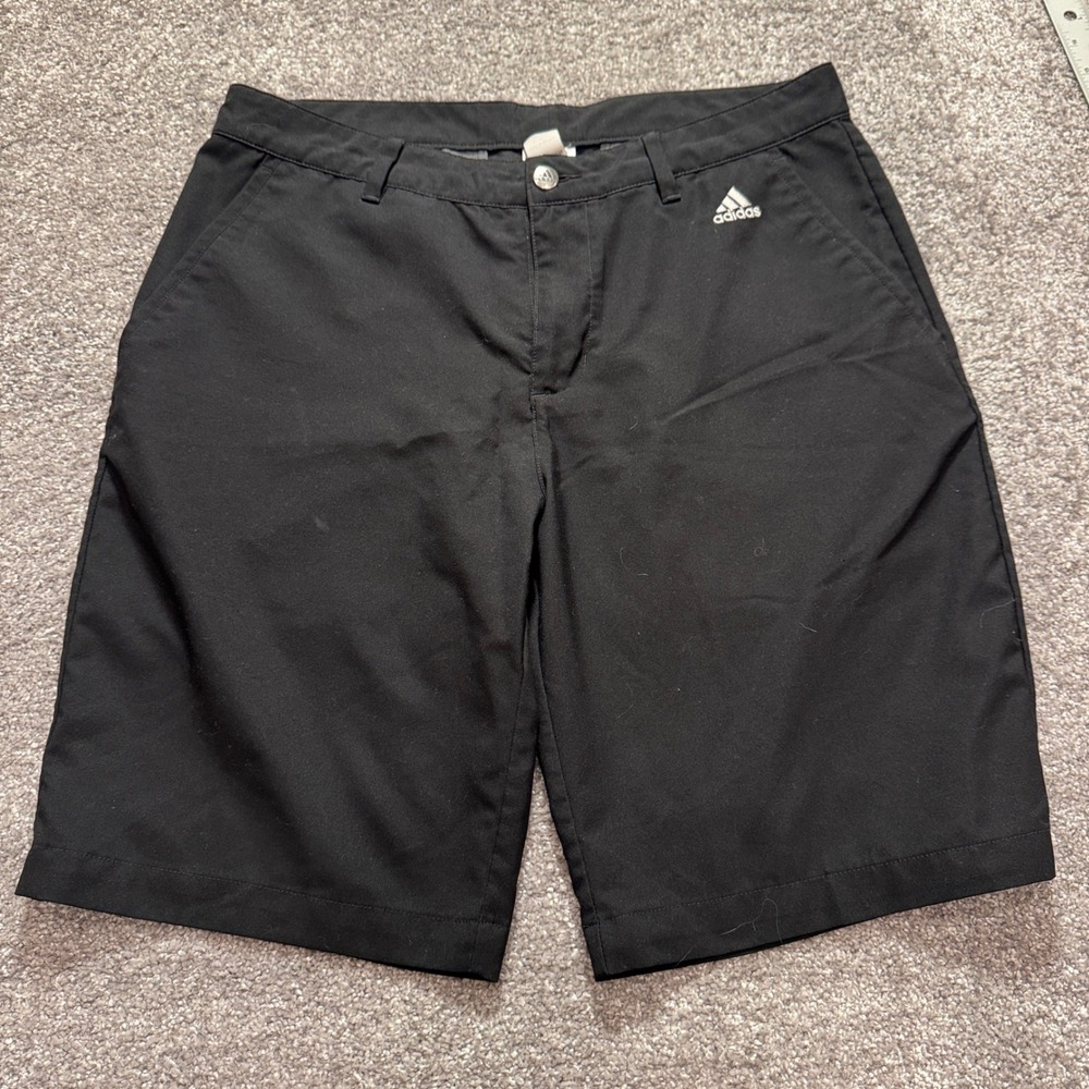 Adidas Shorts Mens 33 Black Golf Cotton Performance Athletic Activewear Y2K VTG